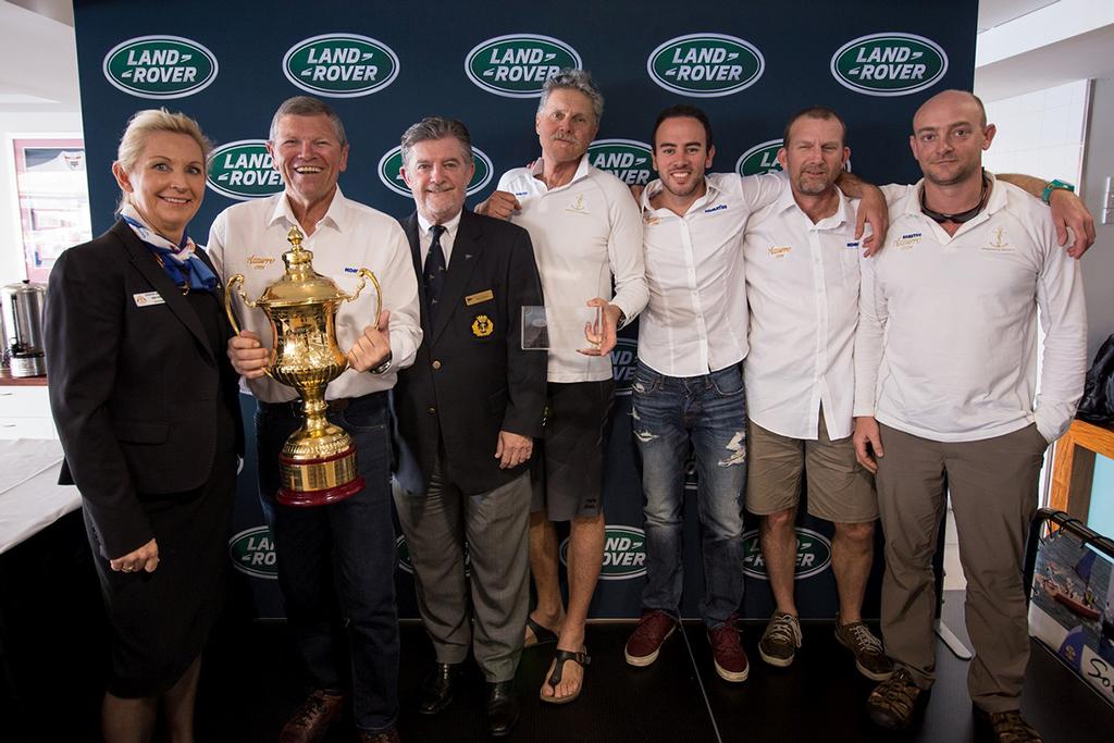 Komatsu Azzurro at prize giving - Land Rover Sydney Gold Coast Yacht Race 2017 © Ross MacDonald